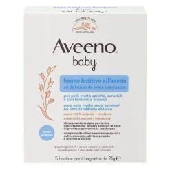 Johnson & Johnson Aveeno Baby Colloidal Polvere Bagno All'avena 5x21g
