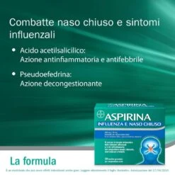 Bayer Aspirina Influenza E Naso Chiuso 500 Mg / 30 Mg Granulato Per Sospensione Orale -Vendite ROSSETTI bayer aspirina influenza e naso chiuso 500 mg 30 mg granulato per sospensione orale 3