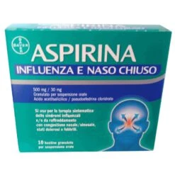 Bayer Aspirina Influenza E Naso Chiuso 500 Mg / 30 Mg Granulato Per Sospensione Orale -Vendite ROSSETTI bayer aspirina influenza e naso chiuso 500 mg 30 mg granulato per sospensione orale 7