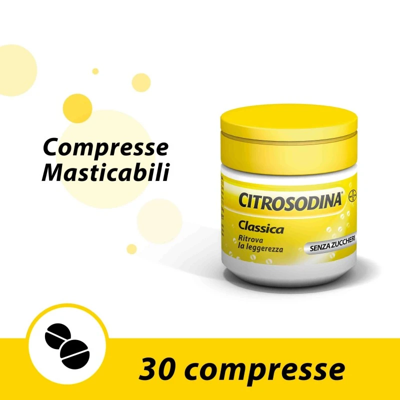 Bayer Citrosodina Masticabile 30 Compresse 2 Bayer Citrosodina Masticabile 30 Compresse - immagine 2