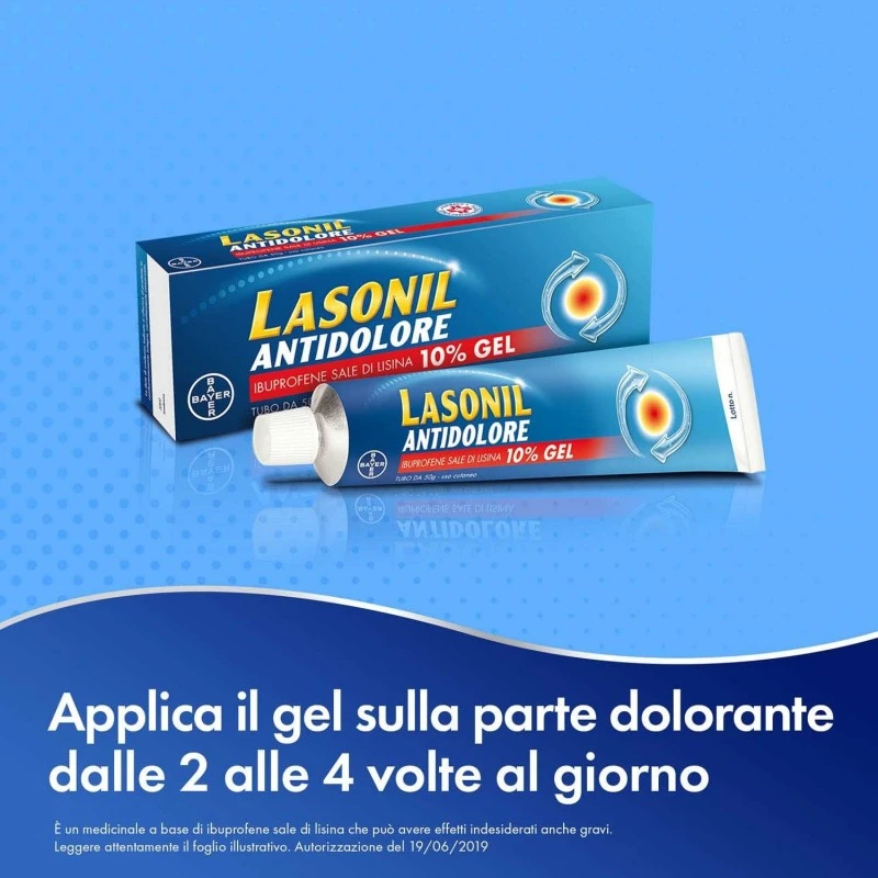 Bayer Lasonil Antidolore 10% Gel 2 Bayer Lasonil Antidolore 10% Gel - immagine 2