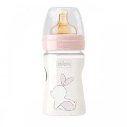Chicco Biberon Original 150ml Touch 1 Foro Girl Con Tettarella In Caucciu'
