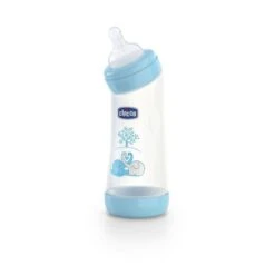 Chicco Biberon Well Being Angolato In Polipropilene Boy Da 250 Ml Normal Silicone