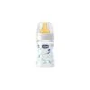 Chicco Biberon Well Being In Vetro Decorato Boy Da 150 Ml Normal Lattice
