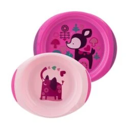 CHICCO PIATTO FONDO E PIANO 12 MESI+ ROSA/VERDE