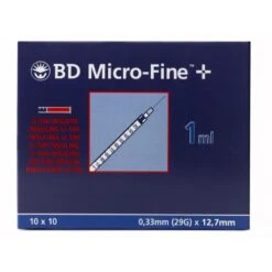 Corman Siringa Per Insulina Becton Dickinson 1 Ml 100 Ui Ago 29 Gauge 30 Pezzi