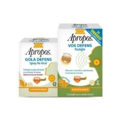 Desa Pharma Apropos Gola Defens Spray No Alcol 20 Ml + Vox Defens 5 Pastiglie Miele E Limone
