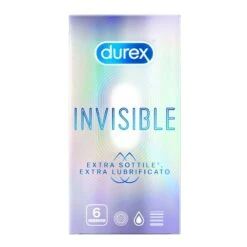 Durex Invisible Profilattico Sottile Extra Lubrificato 6 Pezzi