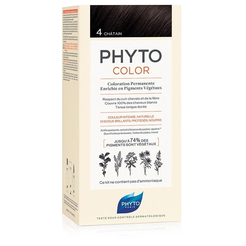 Phytocolor 4 Castano 1 Latte + 1 Crema + 1 Maschera + 1 Paio Di Guanti 1 Phytocolor 4 Castano 1 Latte + 1 Crema + 1 Maschera + 1 Paio Di Guanti