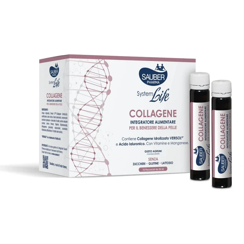 Sauber Systemlife Antietà Collagene 10 Flaconcini Da 25ml 1 Sauber Systemlife Antietà Collagene 10 Flaconcini Da 25ml