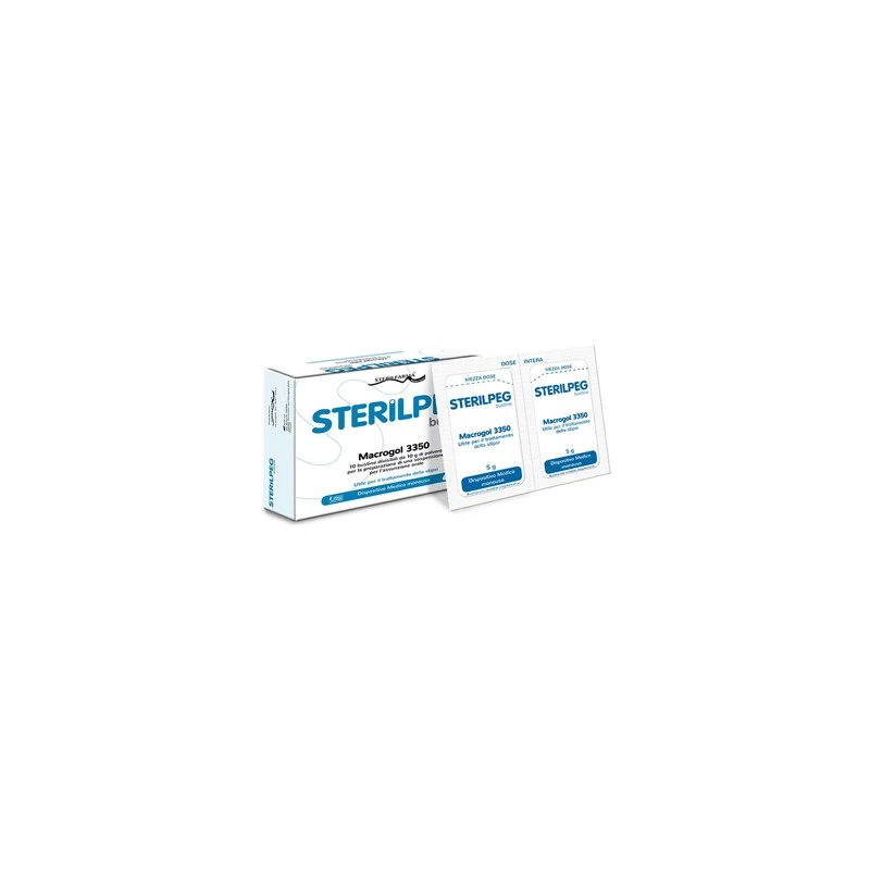 Sterilfarma Sterilpeg Macrogol 3350 10 Bustine Bipartite 10 G 1 Sterilfarma Sterilpeg Macrogol 3350 10 Bustine Bipartite 10 G