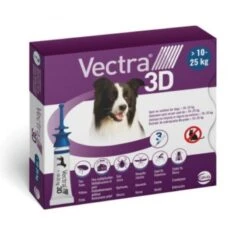 VECTRA 3D*spot-on Soluz 3 Pipette 3,6 Ml 196 Mg + 17,4 Mg +1.429 Mg Cani Da 10 A 25 Kg, Tappo Applicatore Blu