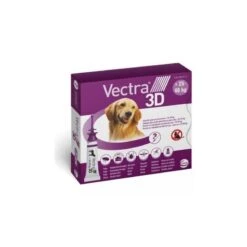 VECTRA 3D*spot-on Soluz 3 Pipette 4,7 Ml 256 Mg + 22,7 Mg +1.865 Mg Cani Da 25 A 40 Kg, Tappo Viola