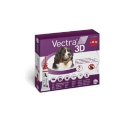 VECTRA 3D*spot-on Soluz 3 Pipette 8 Ml 436 Mg + 38,7 Mg + 3.175 Mg Cani 40 Kg, Tappo Rosso